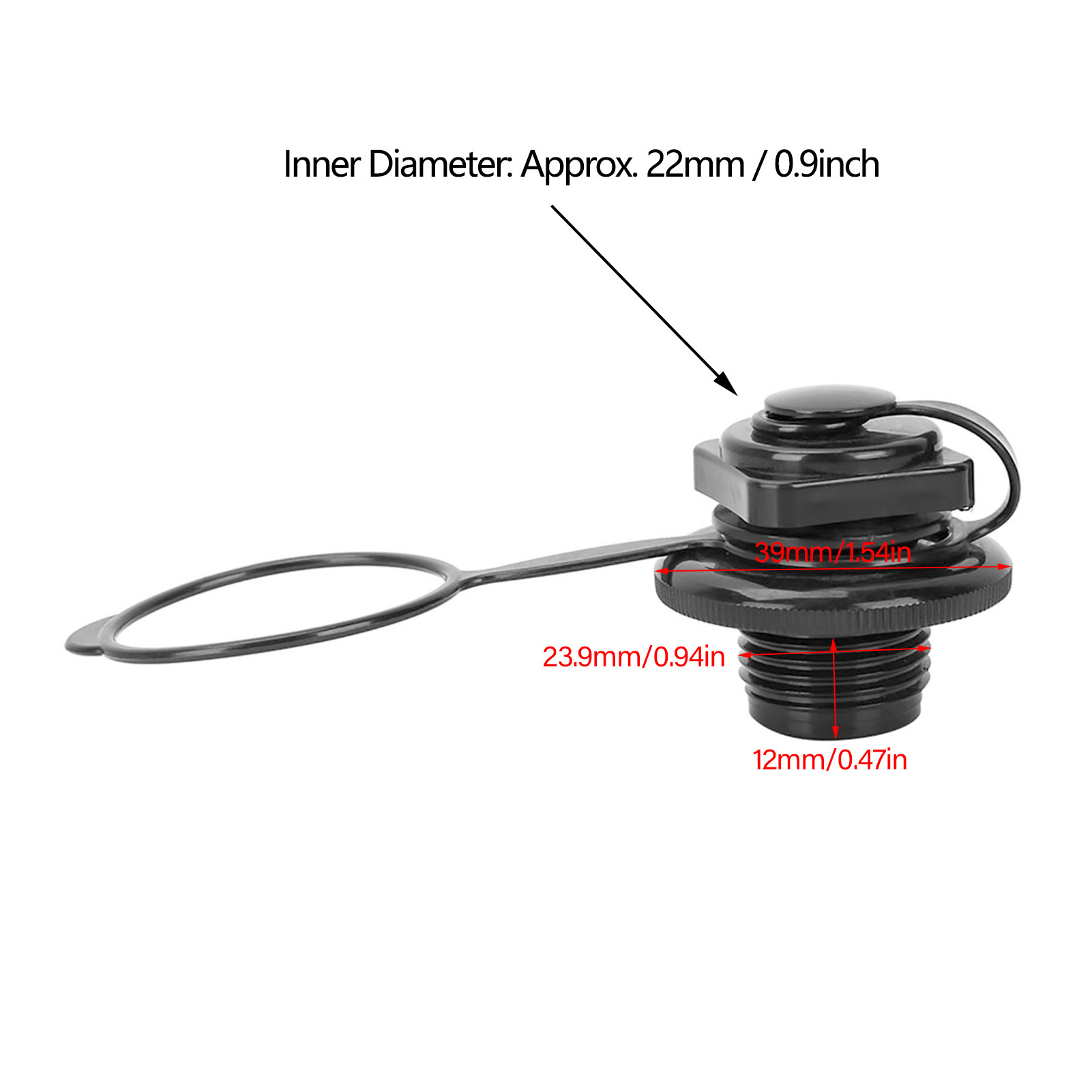 23.9mm Black Plastic Inflatabl - Fishing Boat Trailer ulasan dan harga