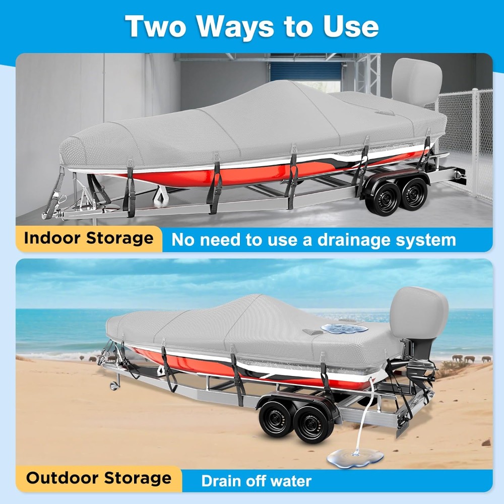 Boat Cover 20-22ft, 1200D Wate - Fishing Boat Trailer ulasan dan harga