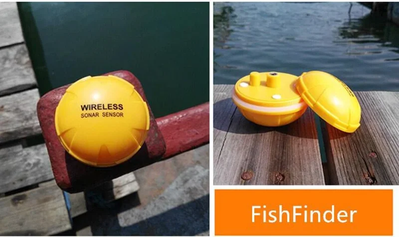 Portable Wireless blue and too - Fishing Boat Depth Finder ulasan dan harga