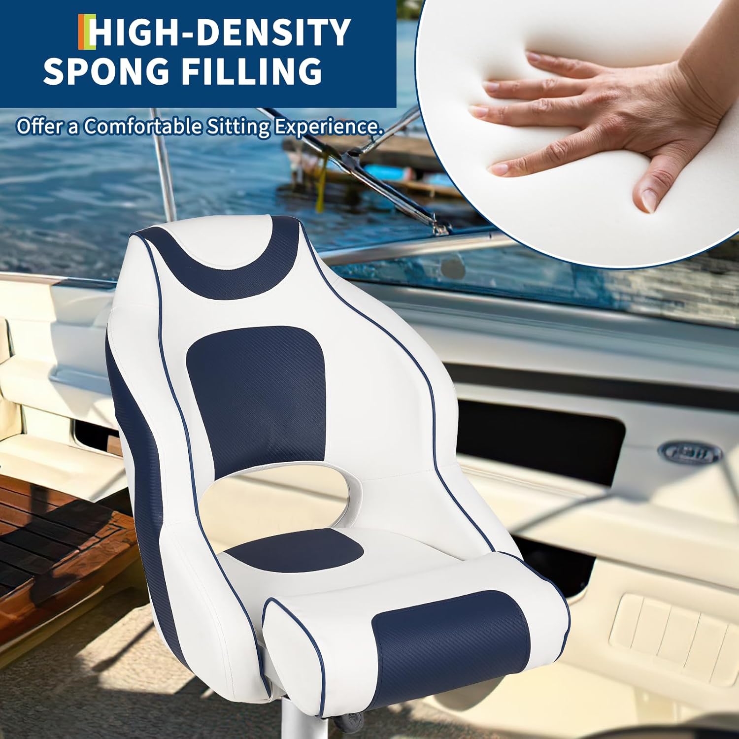 High Back Boat Seat with Flip- - Fishing Boat Aluminum ulasan dan harga