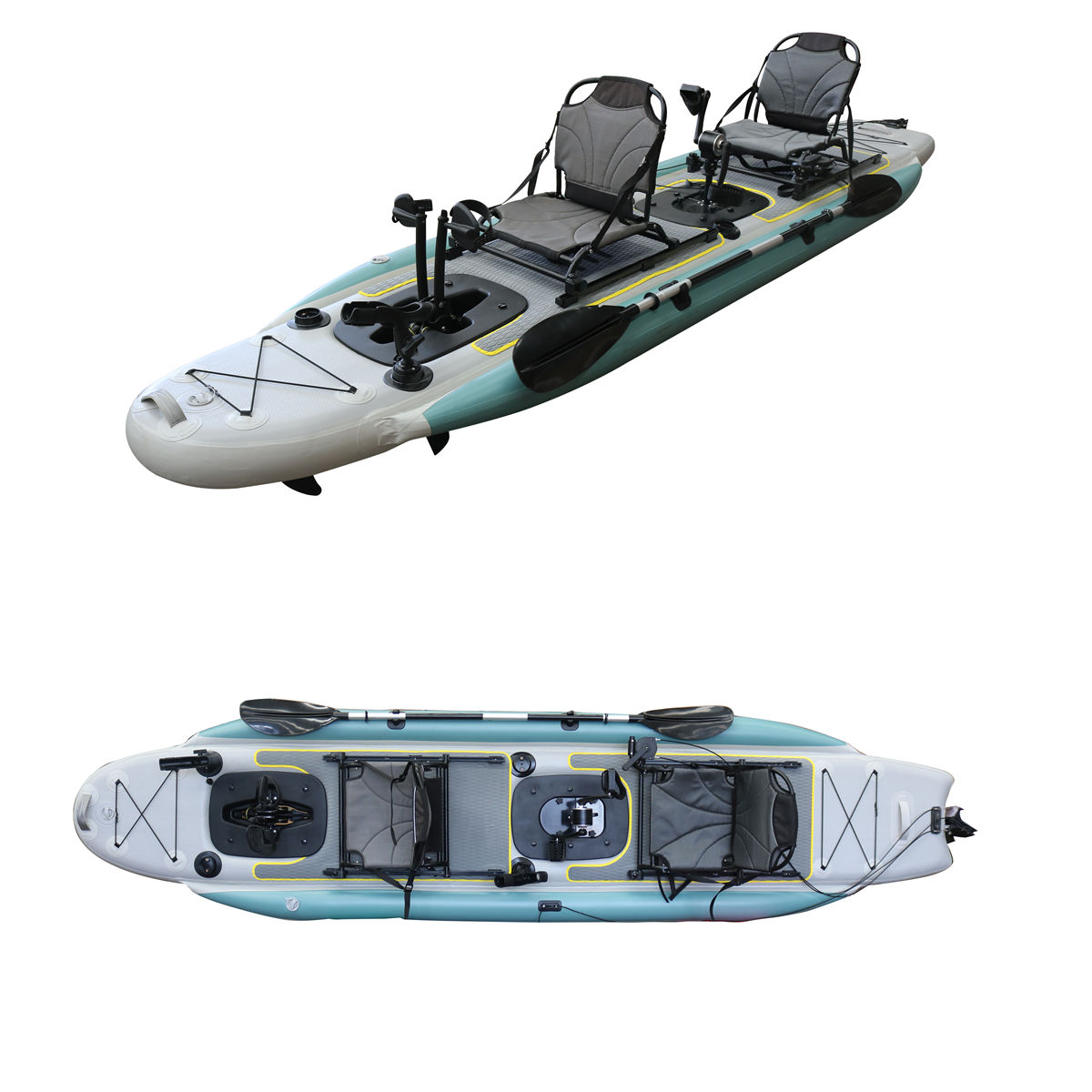 14ft Inflatable Fishing Canoe  - Fishing Boat Seat ulasan dan harga