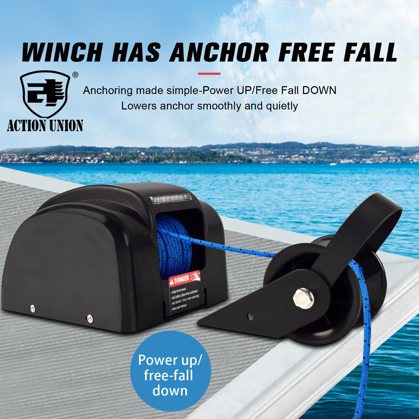 Electric anchor winch 12V, sui - Fishing Boat Steering Wheel ulasan dan harga