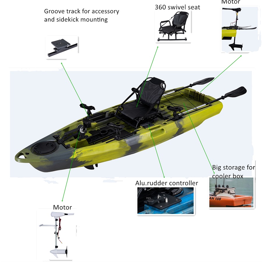 LSF Plastic Rowing Fishing Ele - Fishing Boat Paddle ulasan dan harga