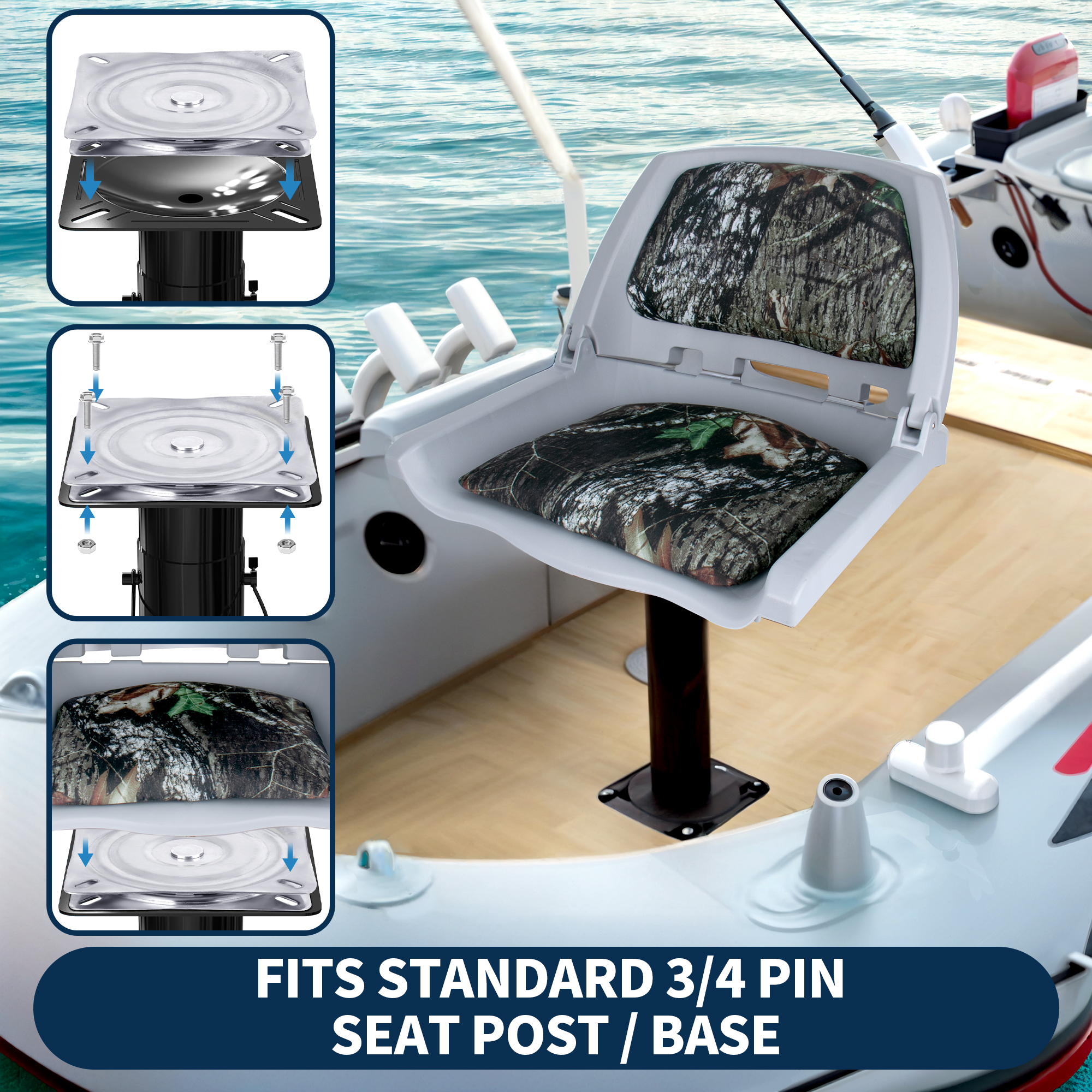Boat Seat Swivel, 316 Stainles - Fishing Boat Seat ulasan dan harga