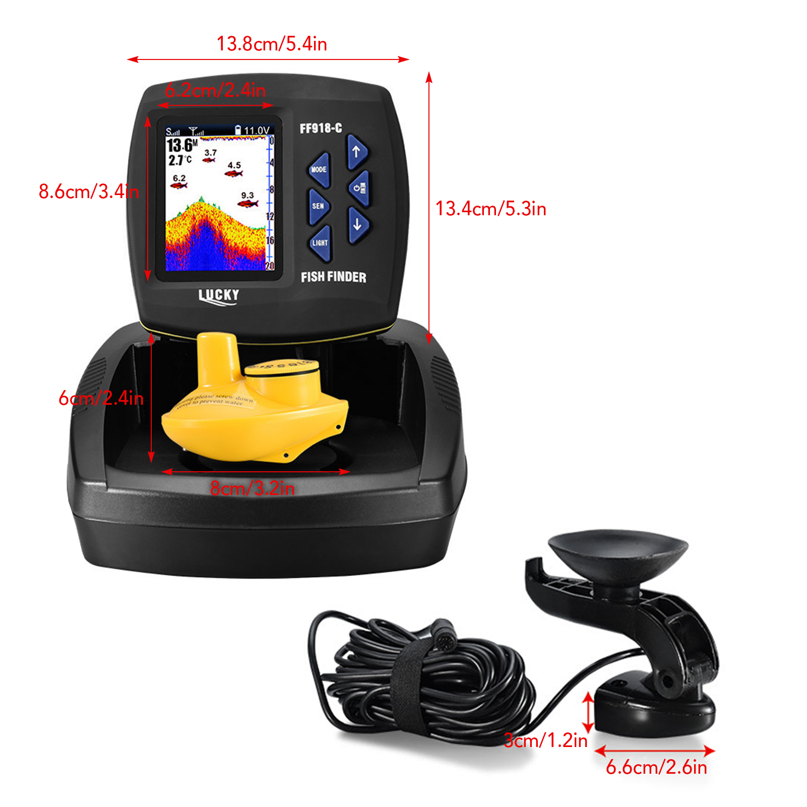 Fish Finder Wireless Sonar Sen - Fishing Boat Depth Finder ulasan dan harga