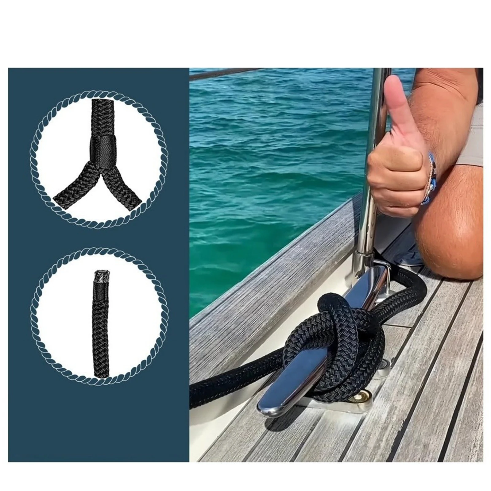 Marine Dock Rope Nylon Docking - Fishing Boat Paddle ulasan dan harga