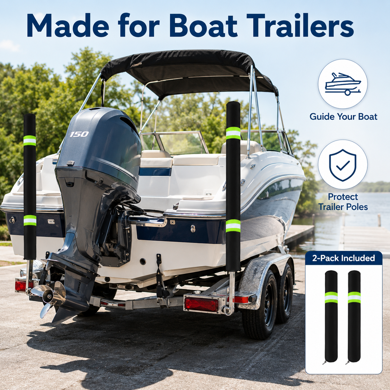 2Pcs Boat Trailer Guide Pole C - Fishing Boat Trailer ulasan dan harga