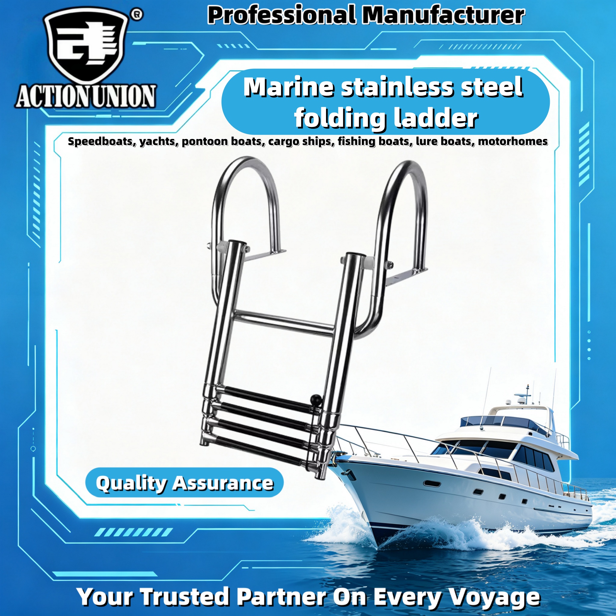 Exploration Boat Ladder Stainl - Fishing Boat Steering Wheel ulasan dan harga